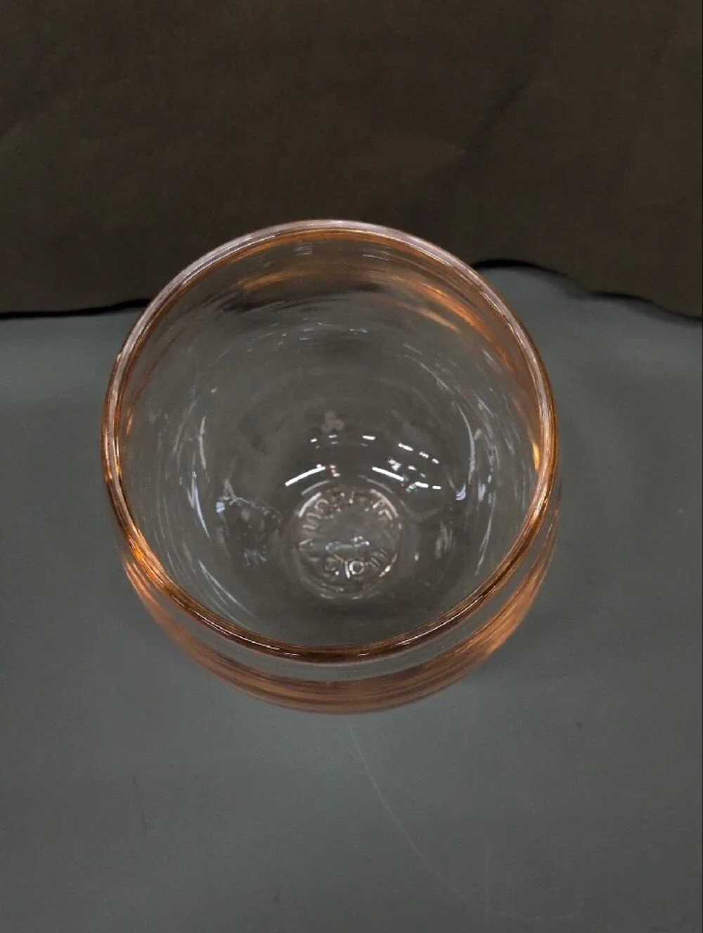 Glassybaby Votive Holder Clear The Hint Of Orange / Peach Tone.